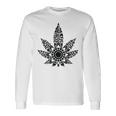 420 ウィードリーフスモーカー マリファナスモーカー メンズ レディース 曼荼羅 長袖Tシャツ ギフトのアイデア