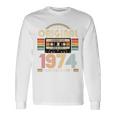 52 歳の誕生日プレゼント男性 1974 年 レトロ ビンテージ テープ 長袖Tシャツ ギフトのアイデア