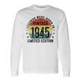 79歳ギフトtシャツ 1945年のベスト・オブ・レジェンド 1945年に誕生 長袖Tシャツ ギフトのアイデア