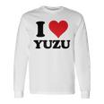 I Heart ゆず ファーストネーム I Love パーソナライズ 長袖Tシャツ ギフトのアイデア