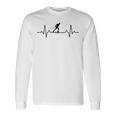 Heartbeat クロスカントリースキー ウィンタースポーツ バイアスロンスキー 長袖Tシャツ ギフトのアイデア