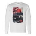 Jdm ドリフトレーシングカー 日本桜アート 背面 長袖Tシャツ ギフトのアイデア