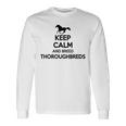 Keep Calm And Breed ファーマーブリーダー 馬サラブレッド 長袖Tシャツ ギフトのアイデア
