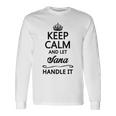 Keep Calm And Letana Handle It 面白い名前ギフト 長袖Tシャツ ギフトのアイデア