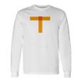 Kenko ひとことシリーズ「バミリ Bamiri Is Here 」［Orange］［背面デザイン］ 長袖Tシャツ ギフトのアイデア