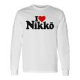 I Love Heart Nikko Japan 栃木県 長袖Tシャツ ギフトのアイデア