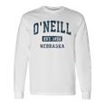 O'neill ネブラスカneビンテージアスレチックスポーツデザイン 長袖Tシャツ ギフトのアイデア