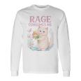 Rage Consumes Me キュート 怒っている猫 面白い 皮肉なミーム 長袖Tシャツ ギフトのアイデア