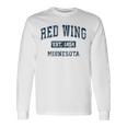 Red Wing ミネソタ Mn ヴィンテージ スポーツデザイン ネイビー プリント 長袖Tシャツ ギフトのアイデア