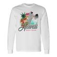 Sunset Beach Hawaii、サーフィンサーフボードレトロ、バックプリント 長袖tシャツ 長袖Tシャツ ギフトのアイデア