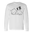 West Highland ホワイトテリア 犬 眠っているかわいいウェスティー 長袖Tシャツ ギフトのアイデア