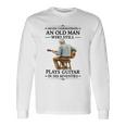 まだギターを弾く老人 70年代 おじいちゃん ヴィンテージ 長袖Tシャツ ギフトのアイデア