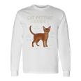 アビシニアン猫ふれあいガイド 面白い猫好き 長袖Tシャツ ギフトのアイデア