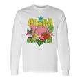 アロハシャツ ハワイアン フラミンゴ キッズ ティーン ガールズ 幼児 長袖Tシャツ ギフトのアイデア