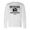 オフィシャル カメラマン 写真 カメラマン カメラ ジョブ 長袖Tシャツ ギフトのアイデア