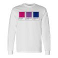 カラーパレット バイセクシャルプライド バイセクシャルフラッグ バイセクシャルカラー Cu 長袖Tシャツ ギフトのアイデア