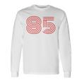 クールなレトロなレタリングジャージ、背番号85 1985 長袖Tシャツ ギフトのアイデア