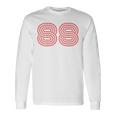 クールなレトロなレタリングジャージ、背番号88 1988 Born 長袖Tシャツ ギフトのアイデア