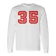 クールなレトロなレタリングジャージバックナンバー35 Thirtyfive 長袖Tシャツ ギフトのアイデア