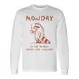 コーヒーが発明された理由は月曜日 少し憂鬱なアライグマ 長袖Tシャツ ギフトのアイデア