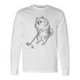 ゴルフ ポメラニアン グッズ おもしろ 犬 面白い 笑える 和風 長袖Tシャツ ギフトのアイデア