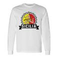 シチリア国旗 シチリア・パレルモ イタリア 長袖Tシャツ ギフトのアイデア