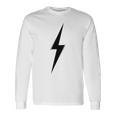 シンプルなブラックライトニングボルトグラフィック。 長袖Tシャツ ギフトのアイデア