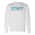 スタッフバックプリントデザインtシャツ イベントスタッフ用 長袖Tシャツ ギフトのアイデア