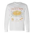 スパゲッティ カシオ エ ペペ 伝統的なイタリア料理 レシピ ティー 長袖Tシャツ ギフトのアイデア