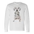 ダルメシアン 犬 モチーフ ペット アート ダルメシアン 長袖Tシャツ ギフトのアイデア
