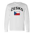 チェコ国旗 誇り高きチェコ語 長袖Tシャツ ギフトのアイデア