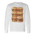 ハンバーガーデイパック ハンバーガー 6パック 腹筋 フェイク腹筋ジム 長袖Tシャツ ギフトのアイデア