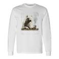 ビンテージ 喫煙 アメリカン エスキモー面白犬 父の日 長袖Tシャツ ギフトのアイデア