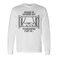 ホーム・ホウェア・マイ・キャット・イズ-ママ・ダッド・トンキニーズ・キャット 長袖Tシャツ ギフトのアイデア