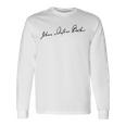 ヨハン・セバスティアン・バッハのサイン。 長袖Tシャツ ギフトのアイデア