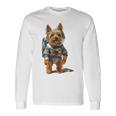 ヨークシャーテリア 犬 グラフィック ペット ヨークシャーテリア 長袖Tシャツ ギフトのアイデア