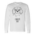 ラインアートベストドッグダッドメンズ-キャバリア 長袖tシャツ 長袖Tシャツ ギフトのアイデア