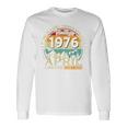 ヴィンテージカー 1976 年4月 50 歳の誕生日 1976 年のクラシックカー 長袖Tシャツ ギフトのアイデア
