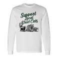 地元のストリートキャットをサポート アライグマ スカンク ポッサム 長袖Tシャツ ギフトのアイデア