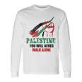 無料ガザパレスチナ国旗 アラビアギフト パレスチナ 長袖Tシャツ ギフトのアイデア