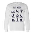 猫のヨガのポーズ 長袖Tシャツ ギフトのアイデア
