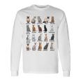 猫の種類教育猫の品種チャートガイド 長袖Tシャツ ギフトのアイデア