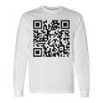 裏面面白いqr Fck You Code 中指言葉 長袖Tシャツ ギフトのアイデア
