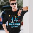 14歳今日私にお誕生日おめでとう彼彼女の息子娘 長袖Tシャツ 彼への贈り物