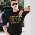 1970年 誕生日プレゼント レトロ バースデー ヴィンテージ 1970年 オリジナルパーツ 長袖Tシャツ 彼への贈り物