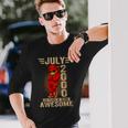 2000年7月26日誕生日メンズレディース素晴らしいテディベア。 長袖Tシャツ 彼への贈り物