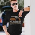 44マグナム ビッグボアハンティングリボルバー、ベアアウトドアトレイルtシャツ 長袖Tシャツ 彼への贈り物