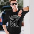 Around 60 還暦 六十歳 60才【ユニフォーム風】お誕生日 お祝い 60代 アラカン アラ還 面白 長袖Tシャツ 彼への贈り物