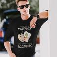 Artist Mistakes Happy Accidents アートパレット 絵画 引用 長袖tシャツ 長袖Tシャツ 彼への贈り物