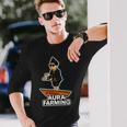 Aura Farming オーラ ウェーブ インドネシアボート ミーム エネルギー バイブ 長袖Tシャツ 彼への贈り物